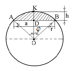 Высоты сегмента круга. Сегмент окружности. Площадь сегмента окружности. Площадь сегмента круга формула. Высота сегмента окружности.